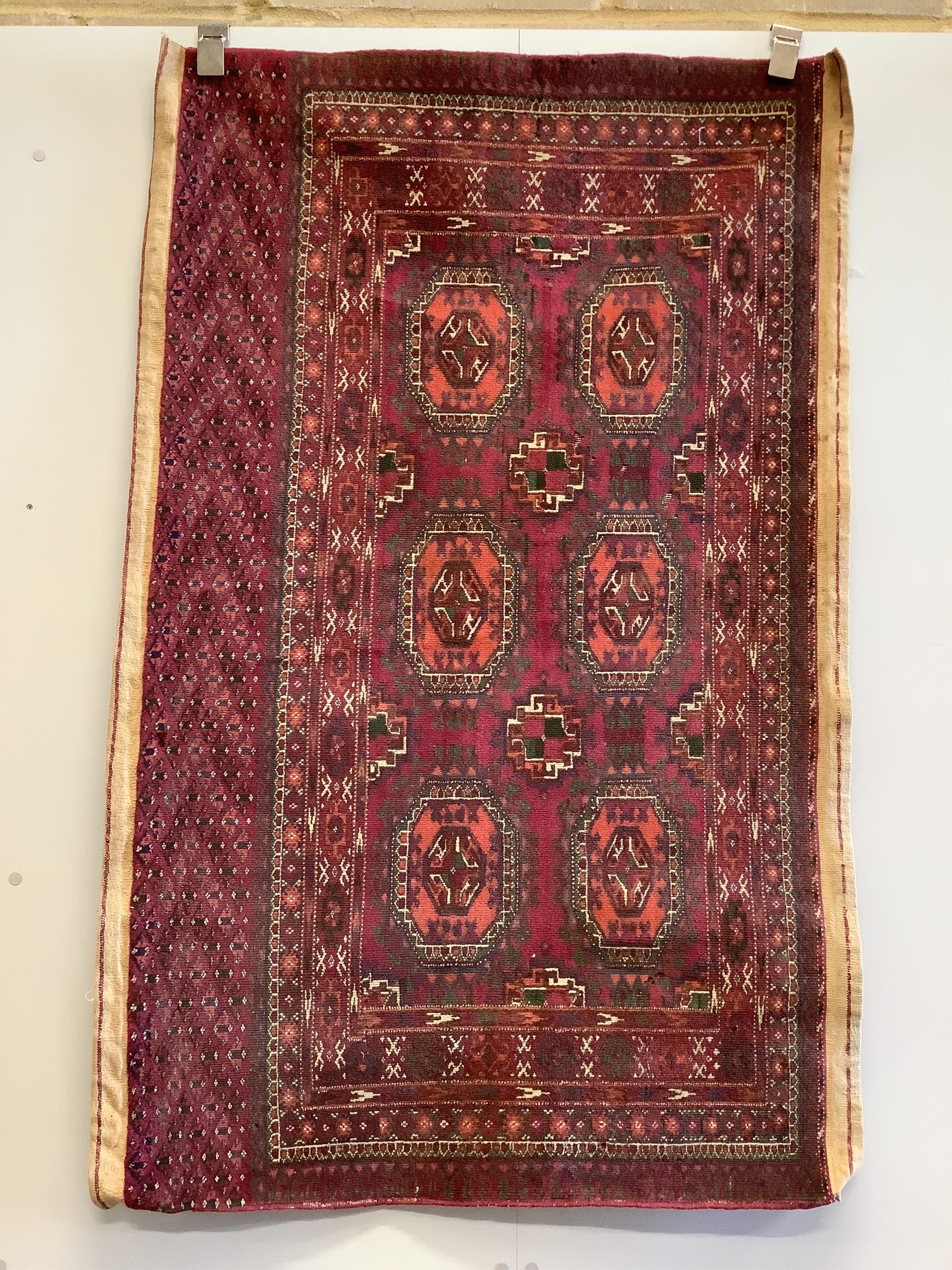 A pair of Tekke rugs and anoth Tekke rug